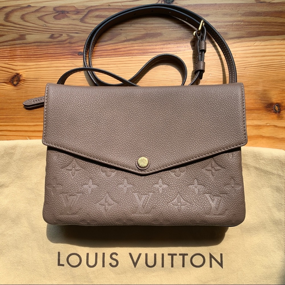 Louis Vuitton Taupe Monogram Empreinte Twice/Twinset Bag